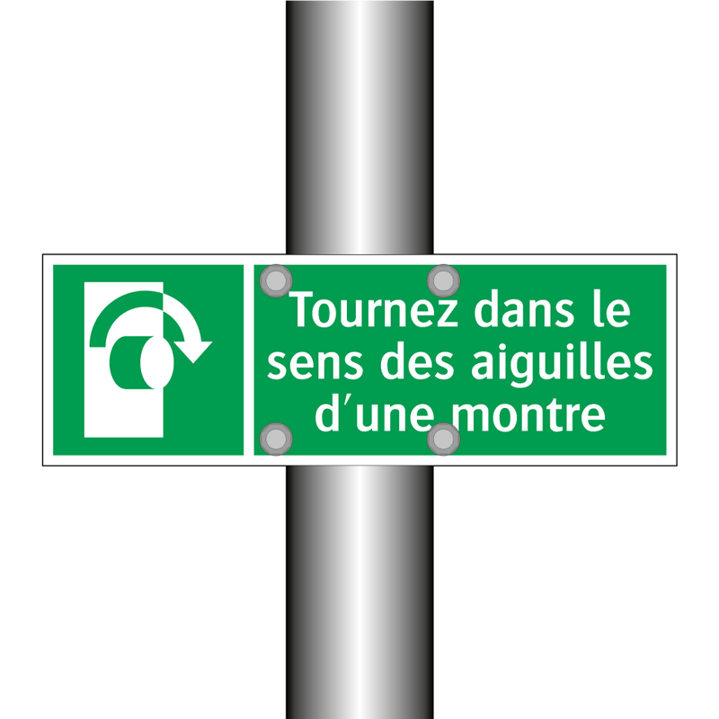 Tournez dans le sens des aiguilles d'une montre
