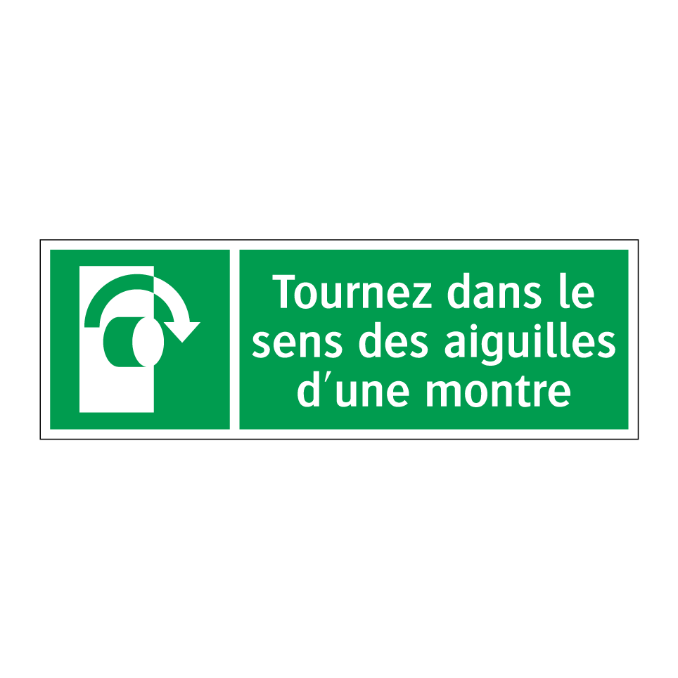 Tournez dans le sens des aiguilles d'une montre