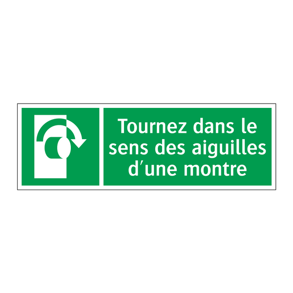 Tournez dans le sens des aiguilles d'une montre