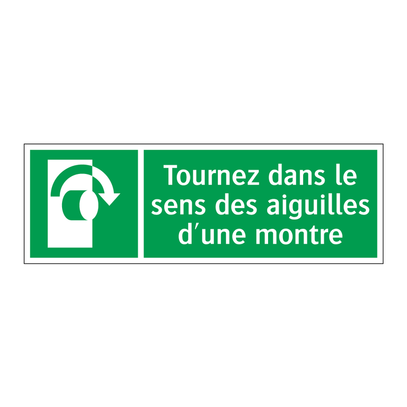 Tournez dans le sens des aiguilles d'une montre