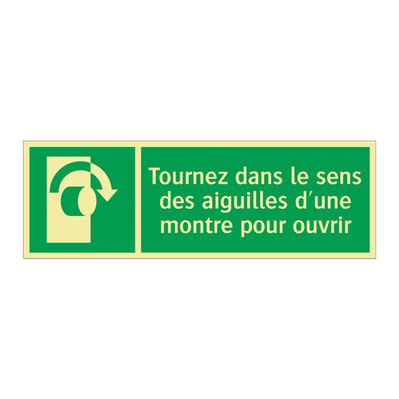 Tournez dans le sens des aiguilles d'une montre pour ouvrir