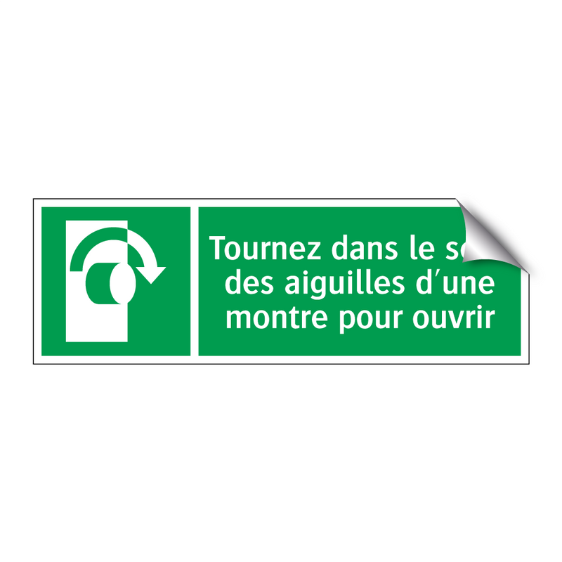 Tournez dans le sens des aiguilles d'une montre pour ouvrir