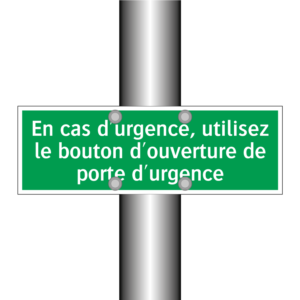 En cas d'urgence, utilisez le bouton d'ouverture de porte d'urgence