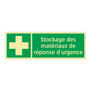 Stockage des matériaux de réponse d'urgence