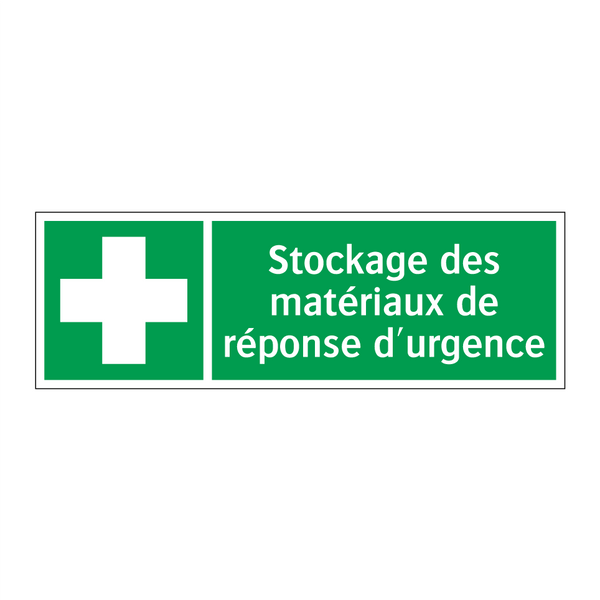 Stockage des matériaux de réponse d'urgence