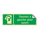 Tournez à gauche pour ouvrir