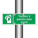 Tournez à gauche pour ouvrir