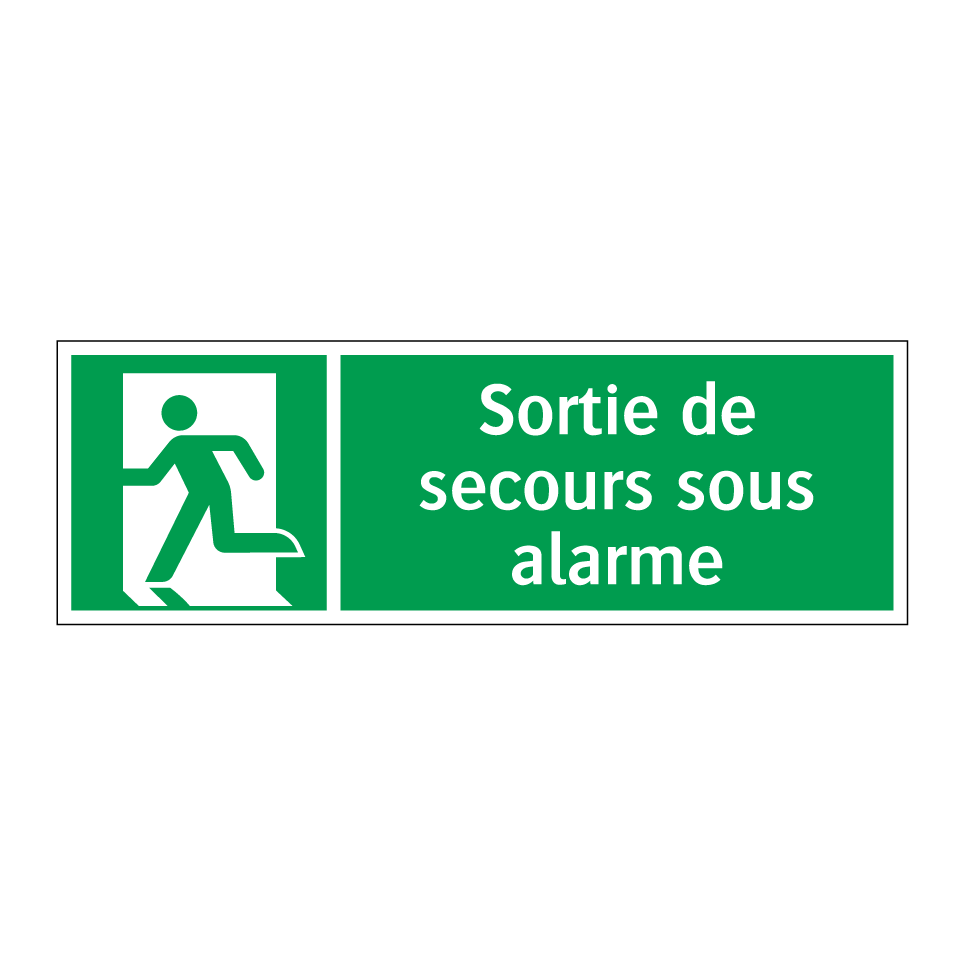 Sortie de secours sous alarme