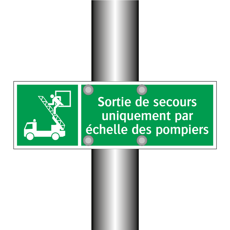 Sortie de secours uniquement par échelle des pompiers