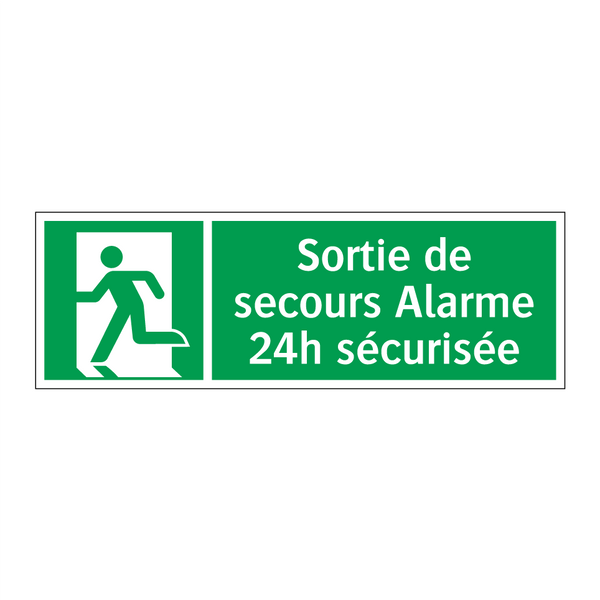 Sortie de secours Alarme 24h sécurisée