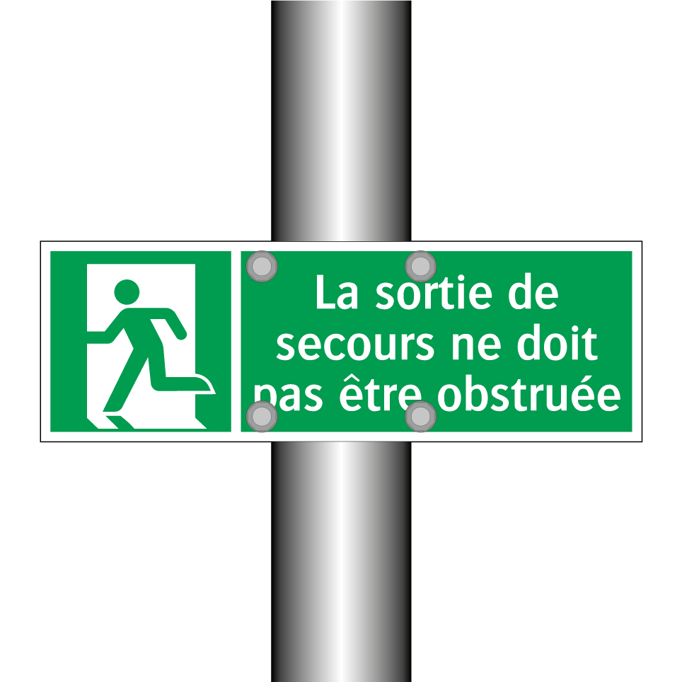 La sortie de secours ne doit pas être obstruée