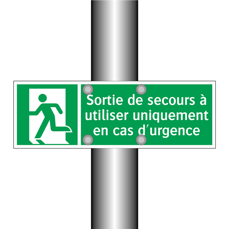 Sortie de secours à utiliser uniquement en cas d'urgence