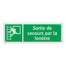 Sortie de secours par la fenêtre