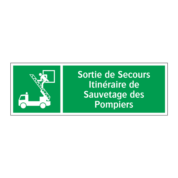 Sortie de Secours Itinéraire de Sauvetage des Pompiers