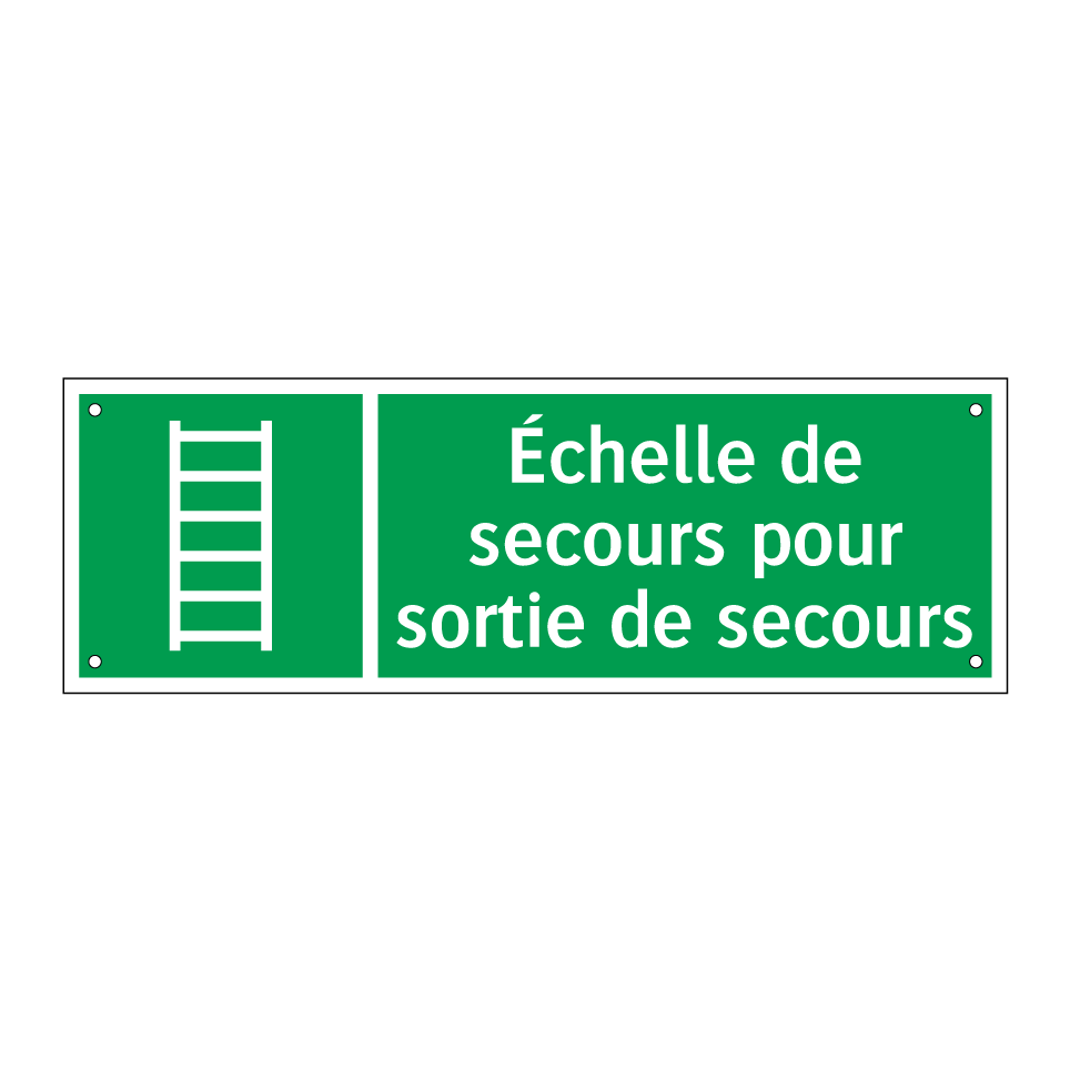 Échelle de secours pour sortie de secours