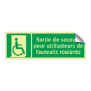 Sortie de secours pour utilisateurs de fauteuils roulants