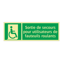 Sortie de secours pour utilisateurs de fauteuils roulants