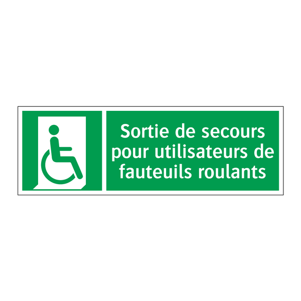 Sortie de secours pour utilisateurs de fauteuils roulants