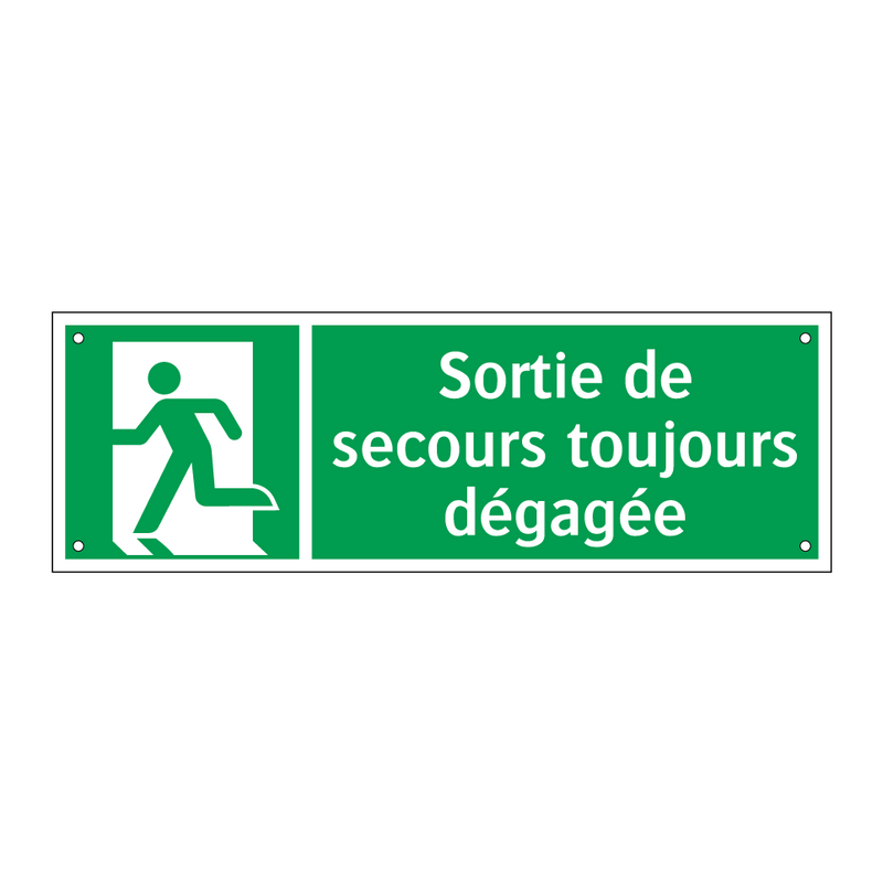 Sortie de secours toujours dégagée