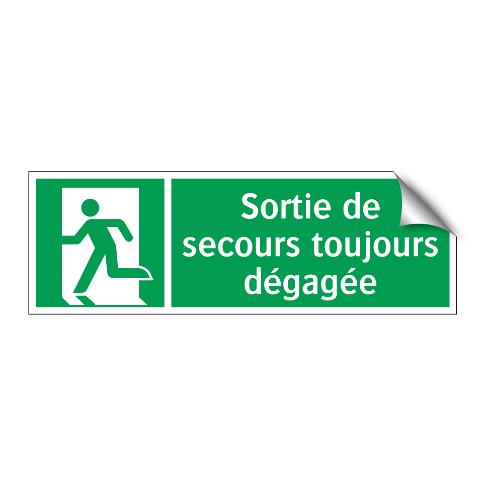 Sortie de secours toujours dégagée