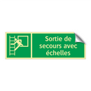Sortie de secours avec échelles
