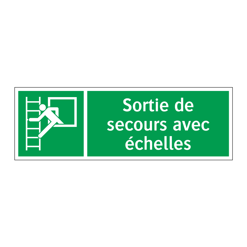 Sortie de secours avec échelles