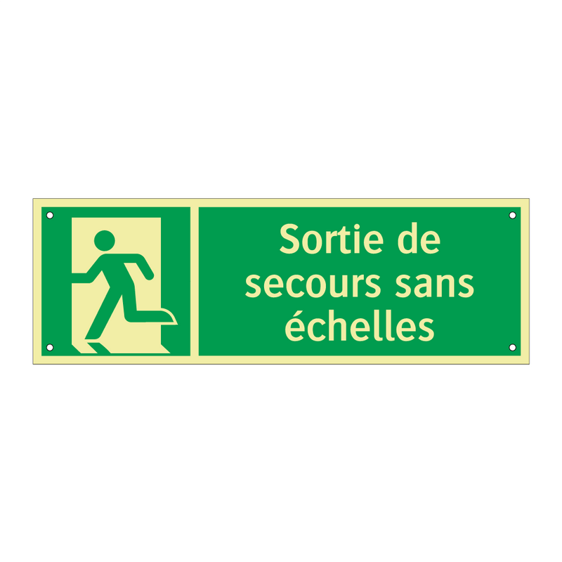 Sortie de secours sans échelles