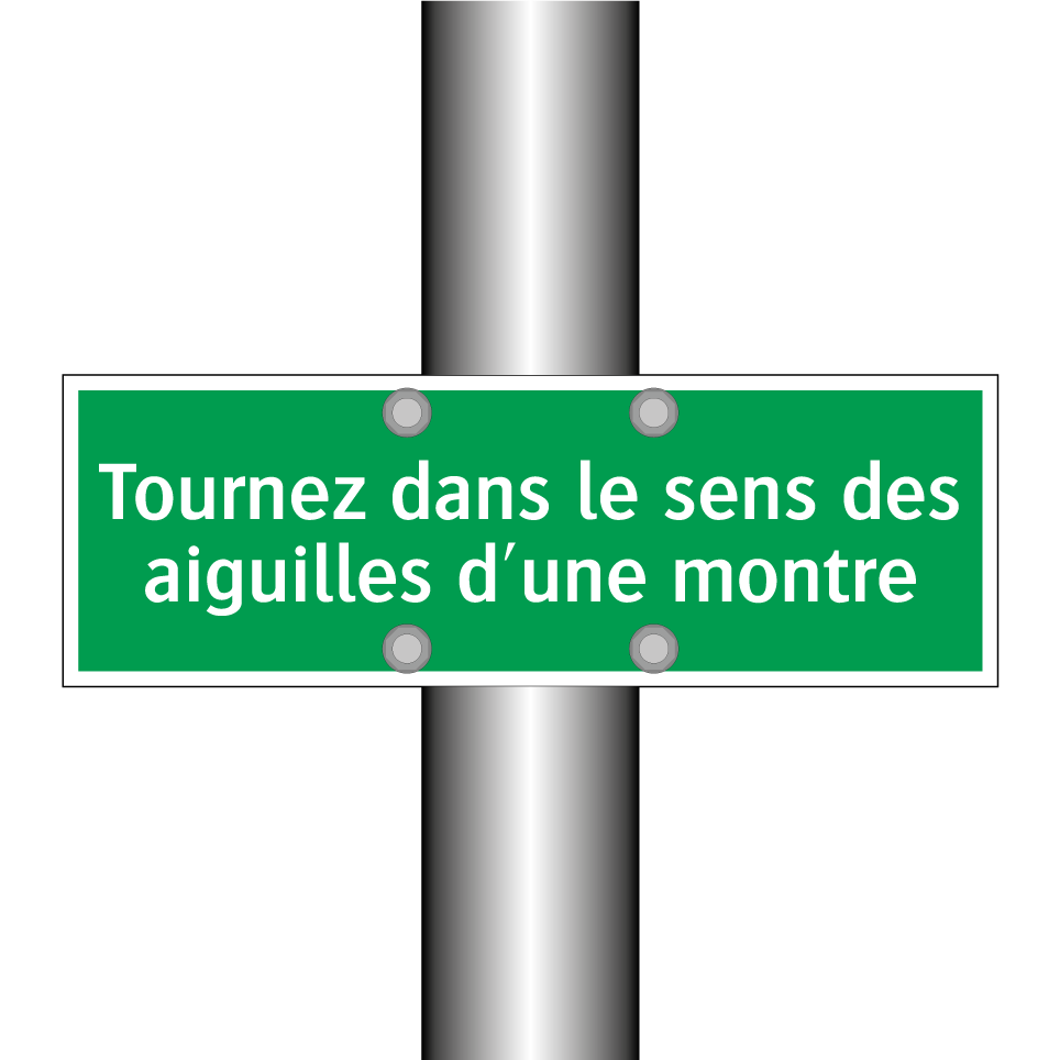 Tournez dans le sens des aiguilles d'une montre