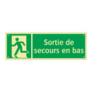 Sortie de secours en bas
