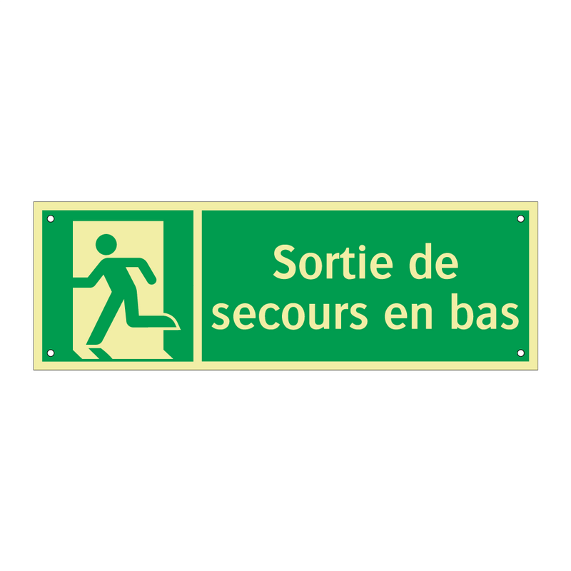 Sortie de secours en bas