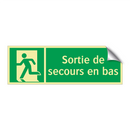 Sortie de secours en bas