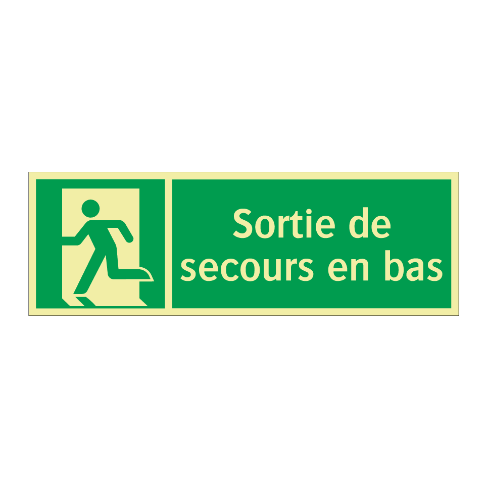 Sortie de secours en bas