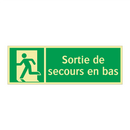 Sortie de secours en bas
