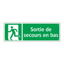 Sortie de secours en bas