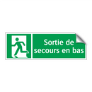 Sortie de secours en bas