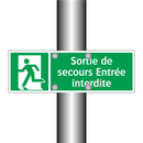Sortie de secours Entrée interdite