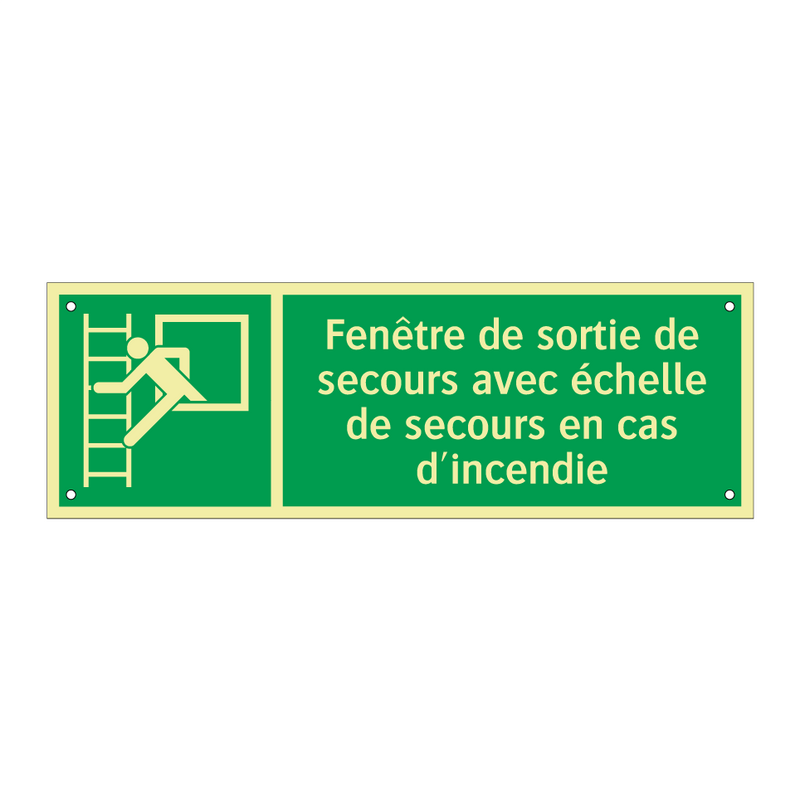 Fenêtre de sortie de secours avec échelle de secours en cas d'incendie
