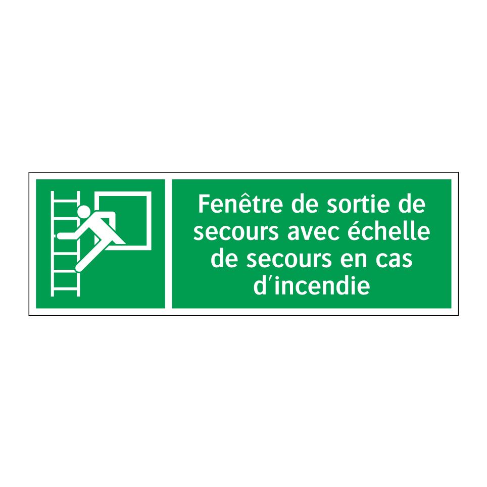 Fenêtre de sortie de secours avec échelle de secours en cas d'incendie