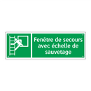 Fenêtre de secours avec échelle de sauvetage