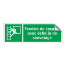 Fenêtre de secours avec échelle de sauvetage