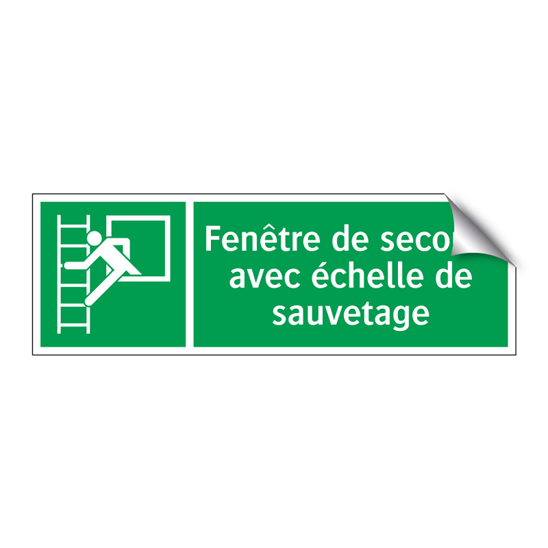 Fenêtre de secours avec échelle de sauvetage
