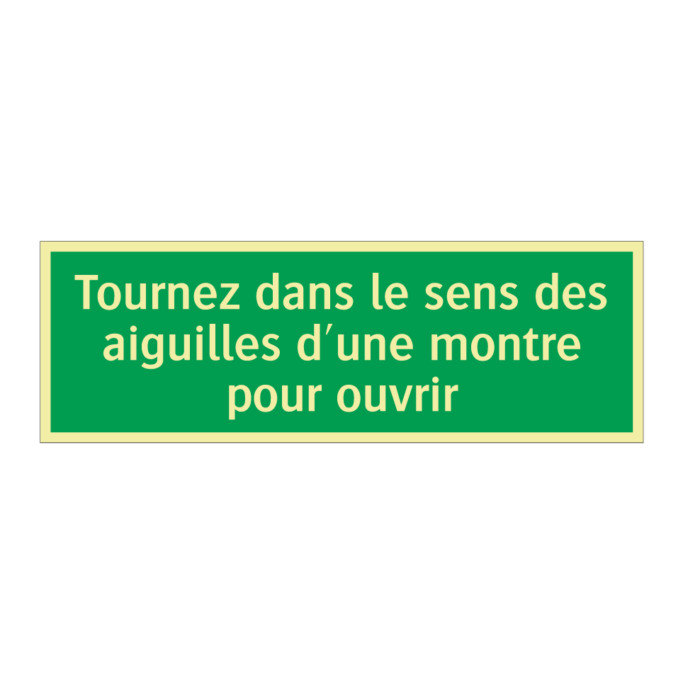 Tournez dans le sens des aiguilles d'une montre pour ouvrir