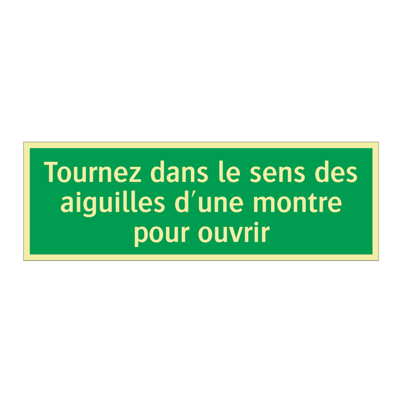 Tournez dans le sens des aiguilles d'une montre pour ouvrir