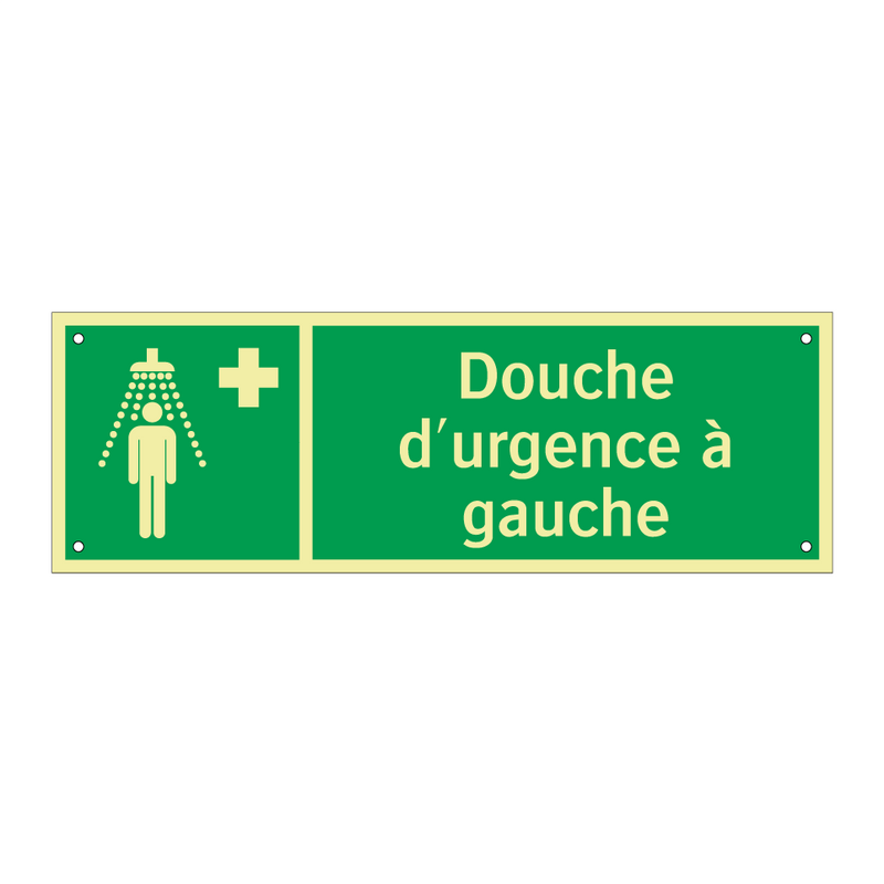 Douche d'urgence à gauche