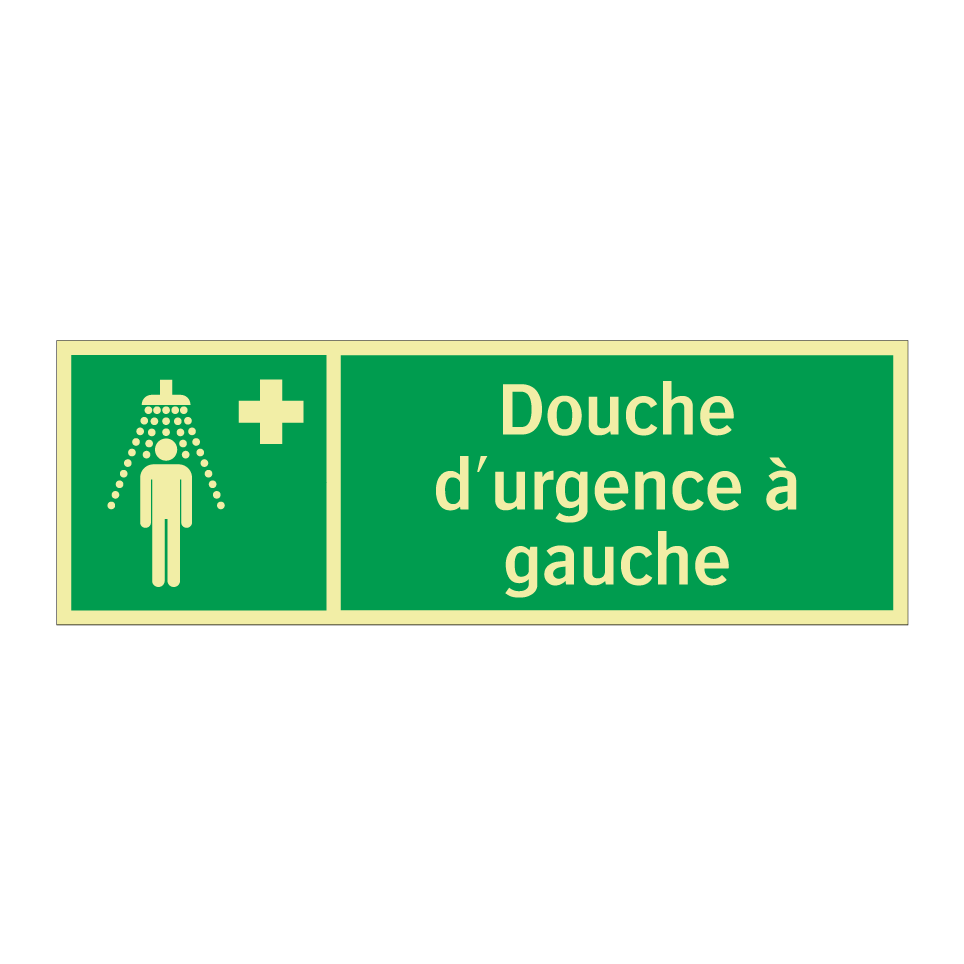 Douche d'urgence à gauche