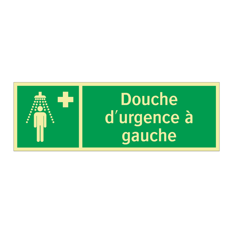 Douche d'urgence à gauche