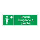 Douche d'urgence à gauche