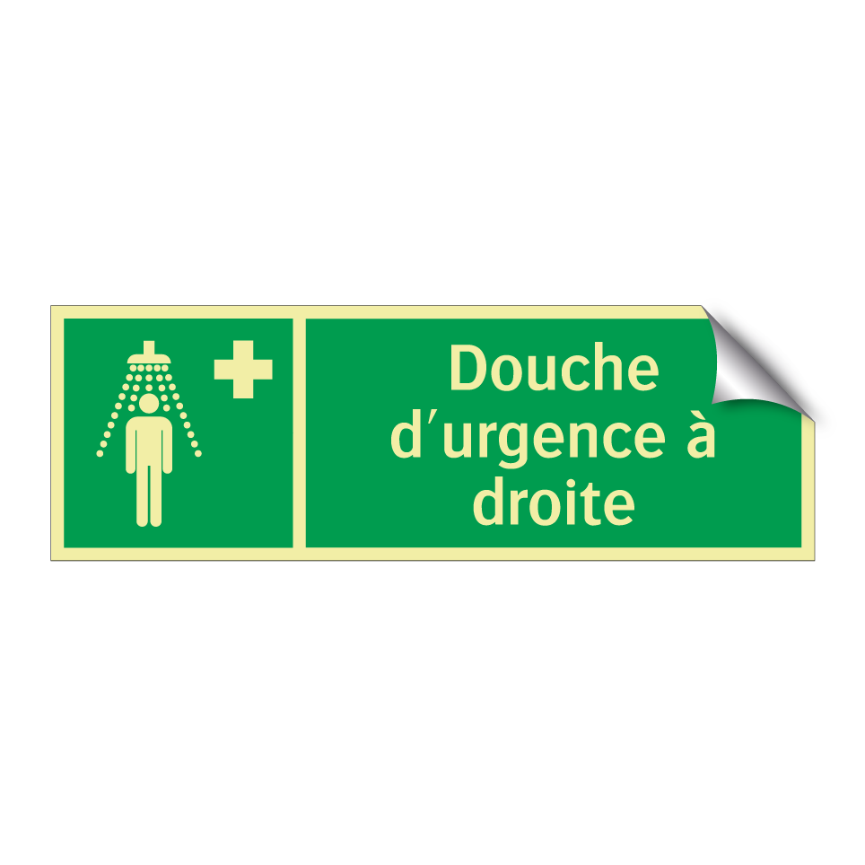 Douche d'urgence à droite