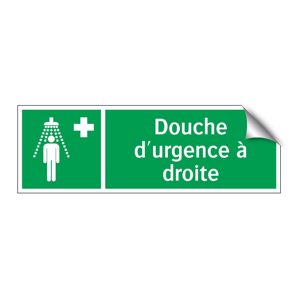 Douche d'urgence à droite