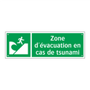 Zone d'évacuation en cas de tsunami